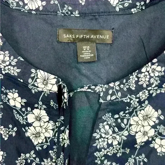 EUC Saks Fifth Avenue Peasant Style Floral Maxi Dress Size M - Picture 4 of 4